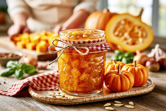 Homemade Pumpkin Preserves and Fresh Pumpkin &ndash; AI Generative