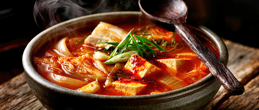 Authentic Kimchi Jjigae Korean Kimchi Stew with Tofu &ndash; AI Generative