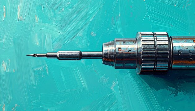 Close up of a precision rotary tool with sharp bit.