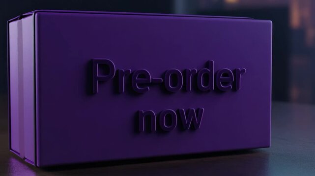selective focus modern design with text pre-order now