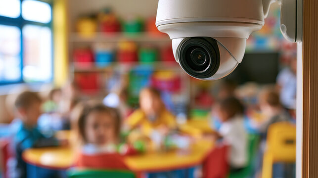 Security Camera Monitor School Classroom Children Safety System Protection