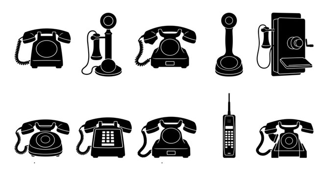 Agricultural Technology and Smart Farming Equipment Silhouettes Collection Vector Set