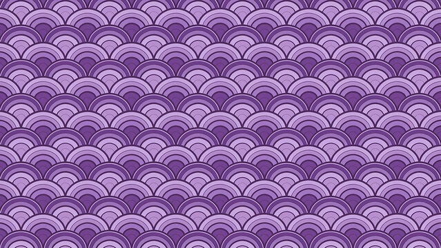 Seamless purple scale pattern background with overlapping circular shapes seamless background geometry wallpaper abstract circular repeating