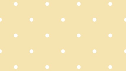 Simple pastel yellow background with white polka dot pattern © Mariyatul