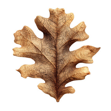 Detailed Fossilized Leaf Imprint on Light Beige Stone with Natural Vein Patterns