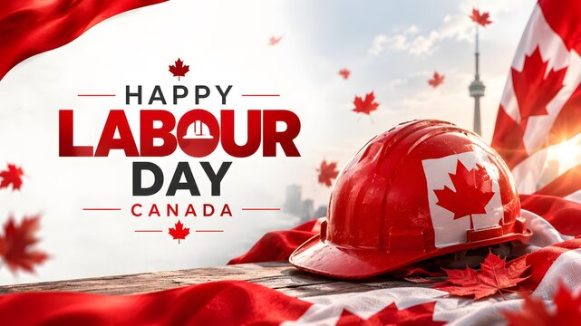 Celebrating Canada Labour Day on 7 September with Maple Leaf Honoring Workers and labours Nationwide 