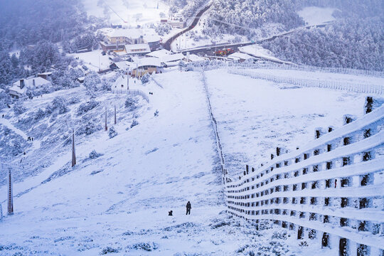 Landscape of Navacerrada Ski Resort (Madrid, Spain)