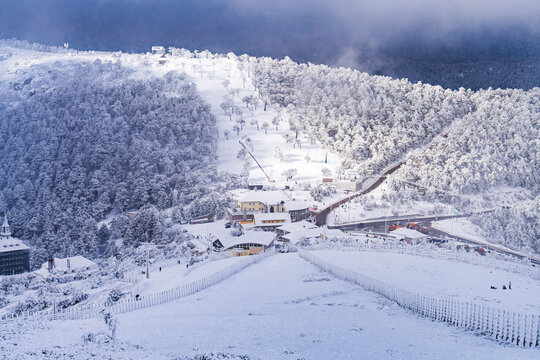 Landscape of Navacerrada Ski Resort (Madrid, Spain)