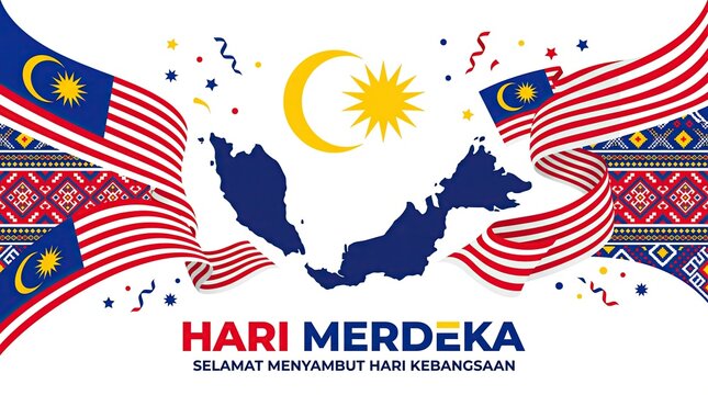 Hari merdeka malaysia independence day celebration background