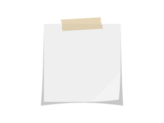 White paper note with adhesive tape © MDSafwan