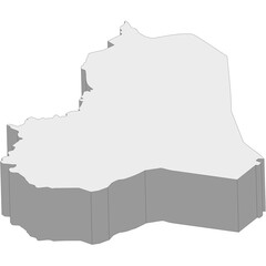 3D map dimension - continent Asia country Iraq © badrpost