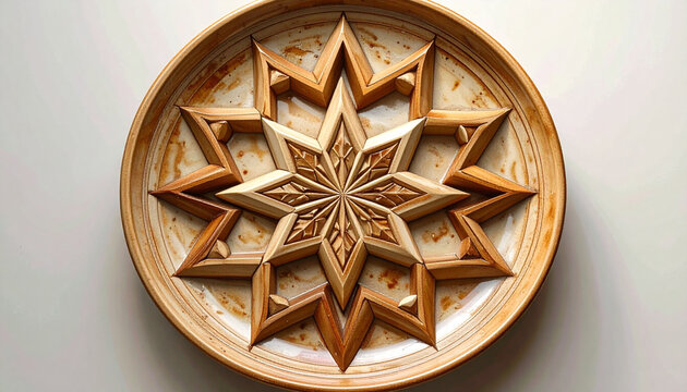 Wooden starburst plate design
