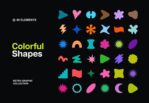 Abstract Colorful Shapes For Design And Branding