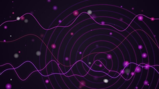 Abstract cosmic network with glowing nodes and lines