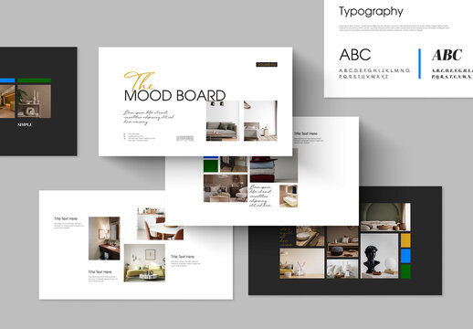 Modern Interior Design Mood Board Presentation Template