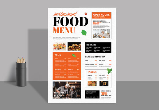 Simple Vintage Menu Template
