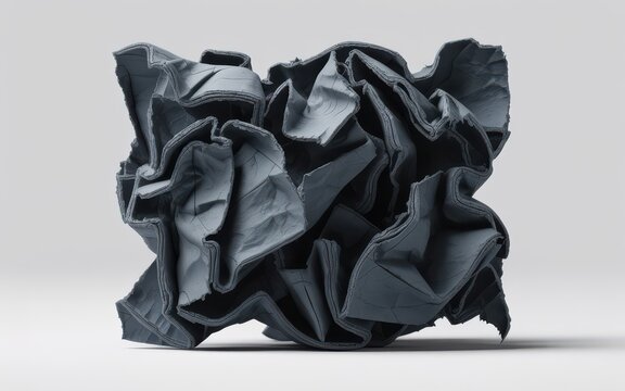 Crumpled grey paper texture abstract vector