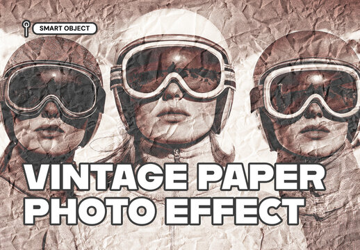 Vintage Paper Photo Effect Template