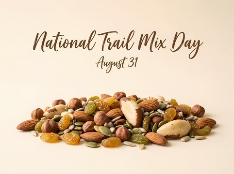National Trail Mix Day August 31 Elegant Minimalist Snack Design