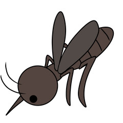 Mosquito insect illustration 蚊　虫　イラスト © 夢眺