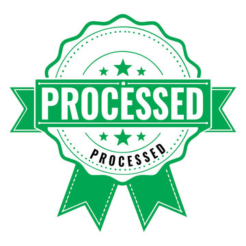 green processed stamp sign with grunge texture