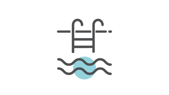 Swimming Pool, Vector, simple Icon.