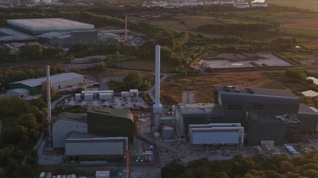 Aerial View of New Protos Energy Recovery Facility in Cheshire.