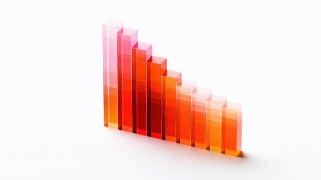 A transparent heat map chart clipart, data density visualization element, modern style, vibrant hues, isolated on white background.
