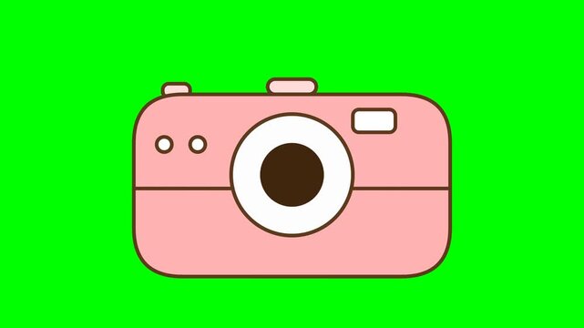 digital camera on a white