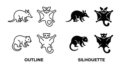 Obraz premium Australian marsupial icons