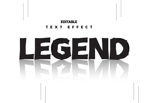 Editable Legend Black Bold Text Effect