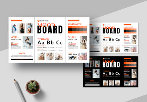 Minimal Fashion Mood Board Template Layout