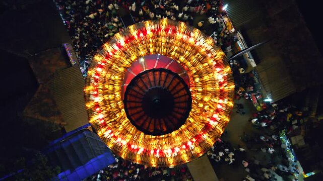 Rathotsava, Chariot, Ananthapadmanabha Temple, Perdoor Temple, Udupi, Drone view
