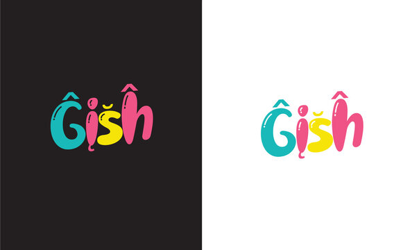 GISH pop jazz logo compny logo design jazz logo pop logo colour full, n jazz pop song Print