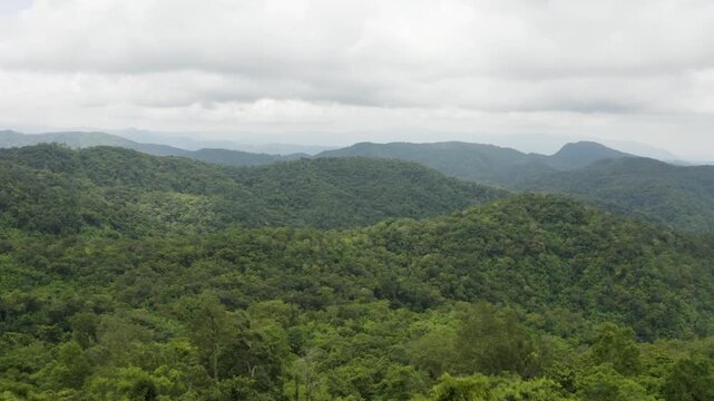 4k Drone Footage.  Beautiful Mountains and Jungle of the Central Highlands of Vietnam.  Road to Da Lat.