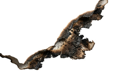 Fototapeta premium Burnt paper edge isolated background isolated on transparent background