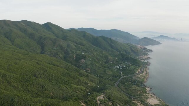 4k Drone Footage - Beautiful Mountains and Beaches of Quy Nhon.  Vietnam