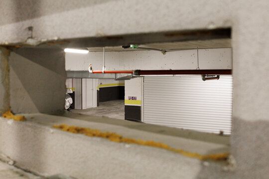 Underground parking garage liminal spaces