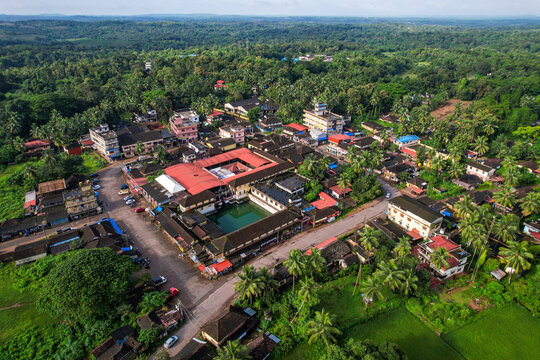 Shree Ananthapadmanabha Temple, Perdoor Temple, Udupi, Drone view