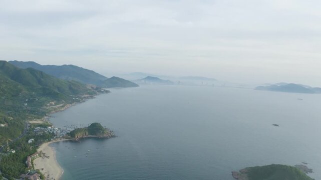 4k Drone Footage - Beautiful Mountains and Beaches of Quy Nhon.  Vietnam