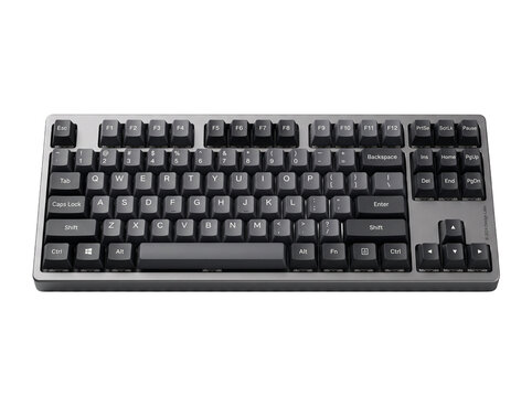 Mechanical Keyboard with Number Pad on a Dark Background