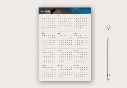 2027 Calendar Template