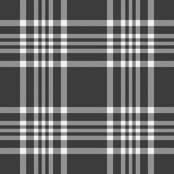 Border plaid tartan pattern, hanukkah fabric texture background. Outside vector textile check seamless in grey and white colors.