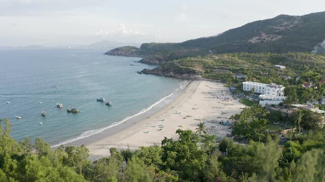 4k Drone Footage - Beautiful Mountains and Beaches of Quy Nhon.  Vietnam