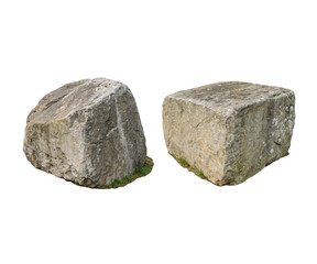 Collection of Natural Large Stone Boulders Isolated © healer