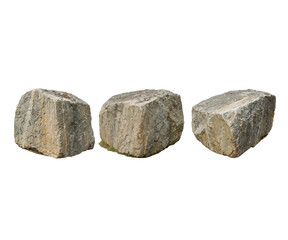Collection of Natural Large Stone Boulders Isolated © healer