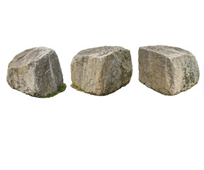 Collection of Natural Large Stone Boulders Isolated © healer