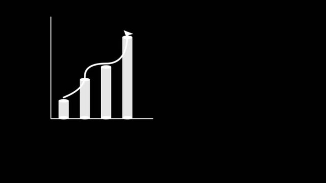 Animated Bar Chart Showing Business Growth and Financial Success.