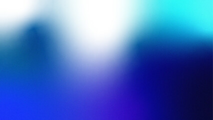 White light blue cyan aqua teal royal blue dark blue purple abstract gradient background. Color ombre blend. Soft blur fade. Bright light glow haze shimmer neon effect. Smooth mesh grain noise texture © Background & Texture