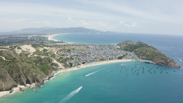 4k Drone Footage - Beautiful Mountains and Beaches near Quy Nhon Vietnam.  